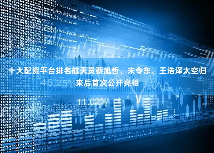 十大配资平台排名航天员蔡旭哲、宋令东、王浩泽太空归来后首次公开亮相